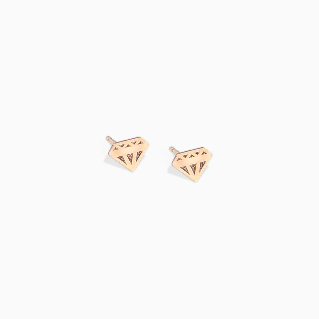 Gold Diamond Stud Earrings