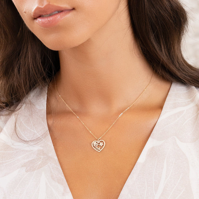 Floral Heart Necklace