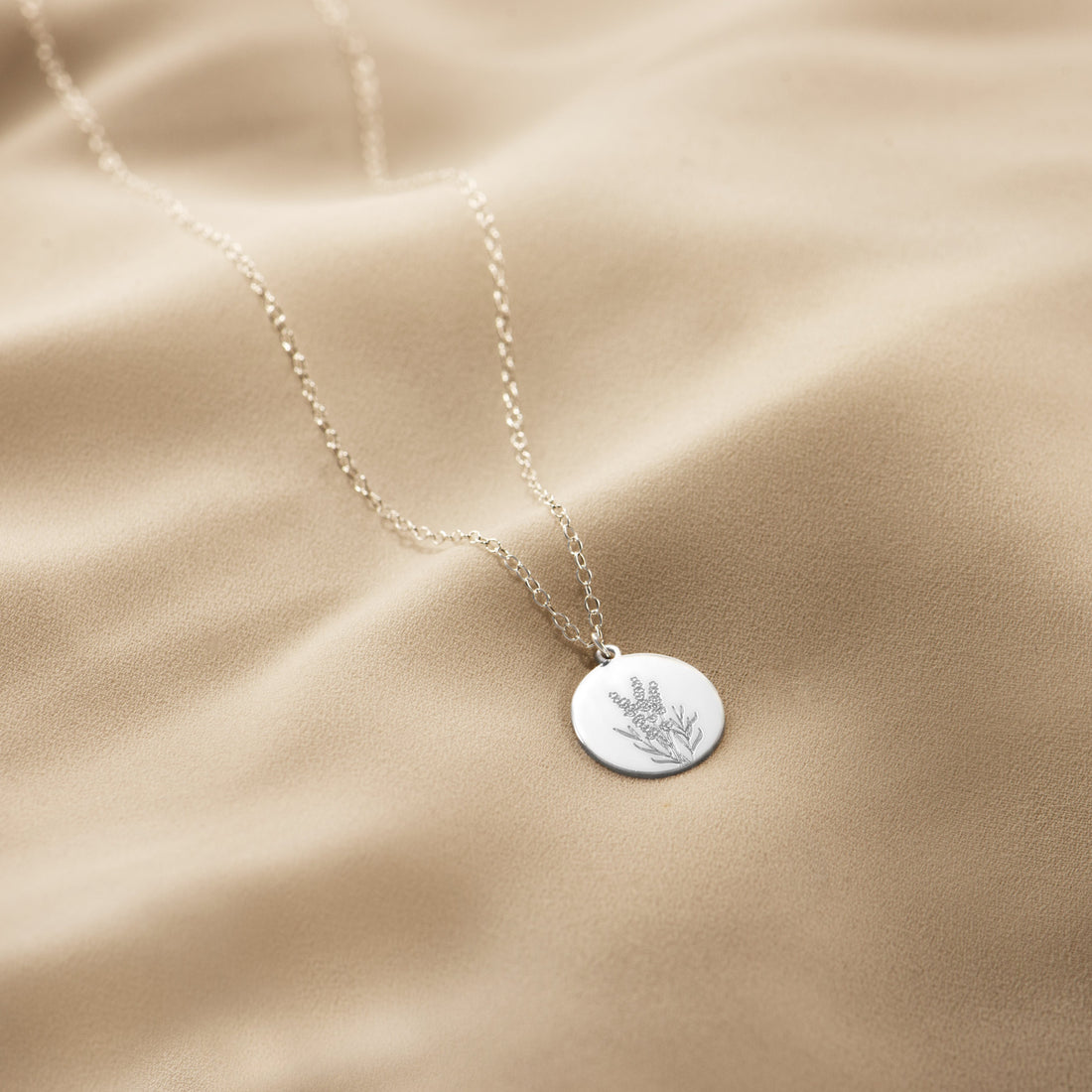 Dandelion Disc Necklace