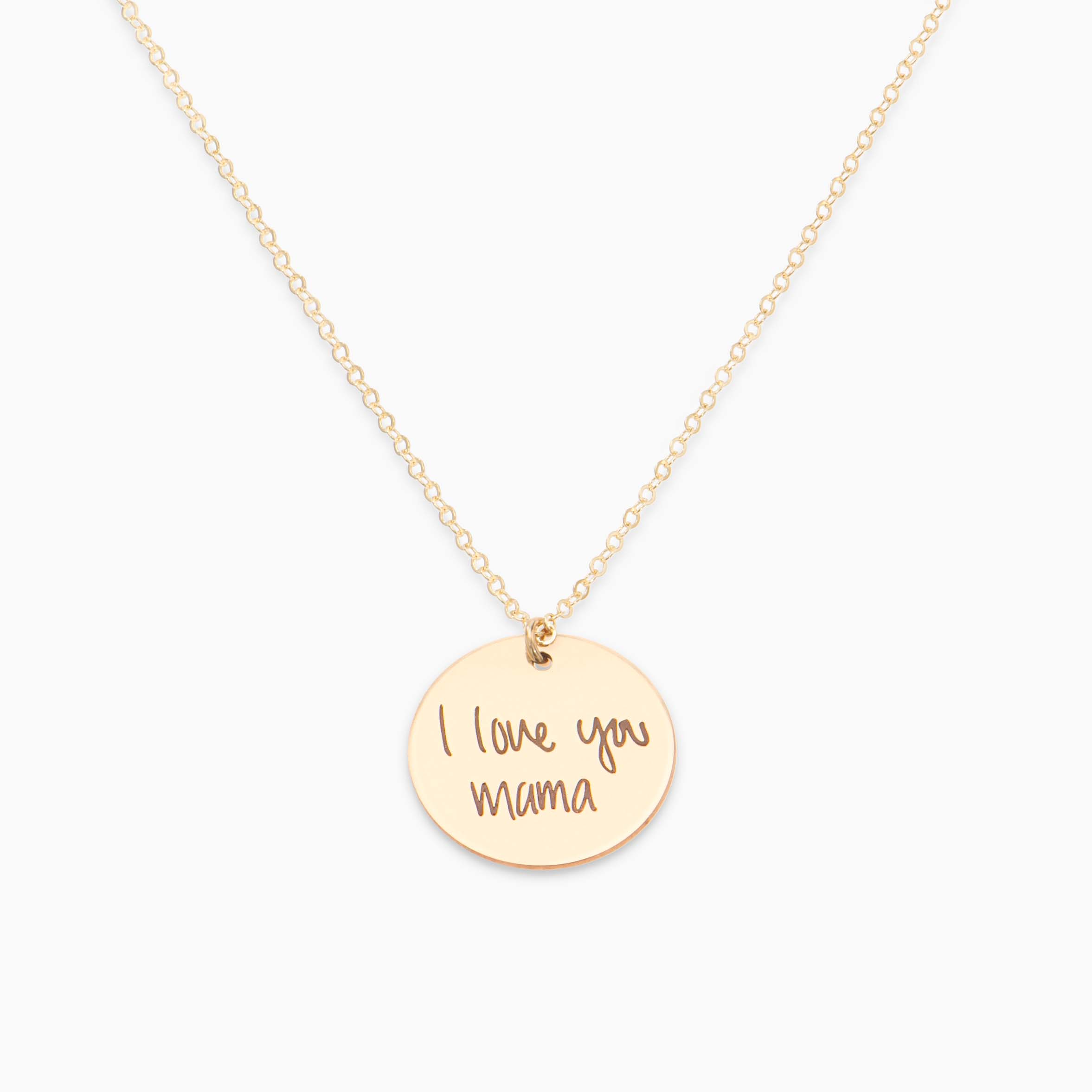 Handwritten Personalized Disc Necklace