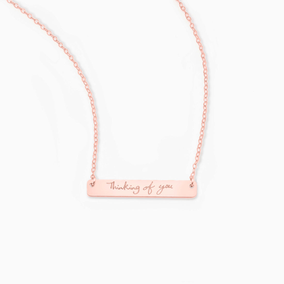 Your Handwritten Bar Gold Bar Necklace