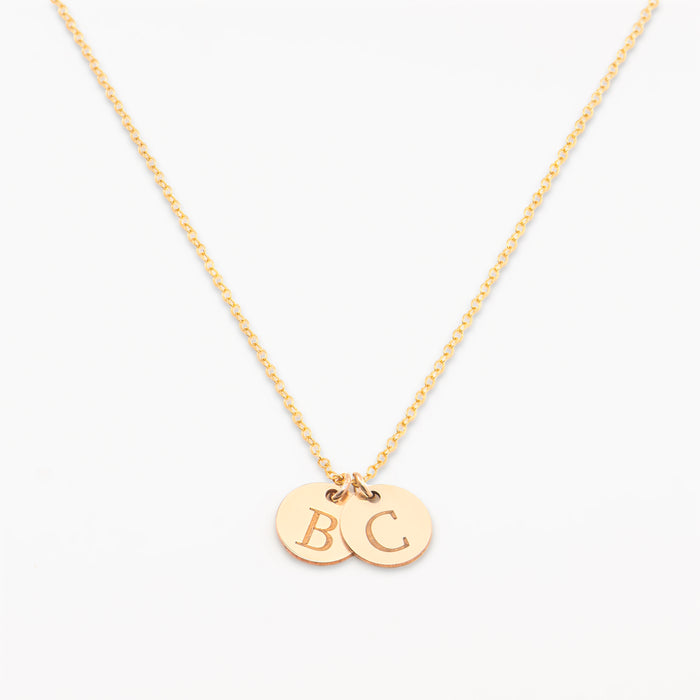 Letter Disc Necklace