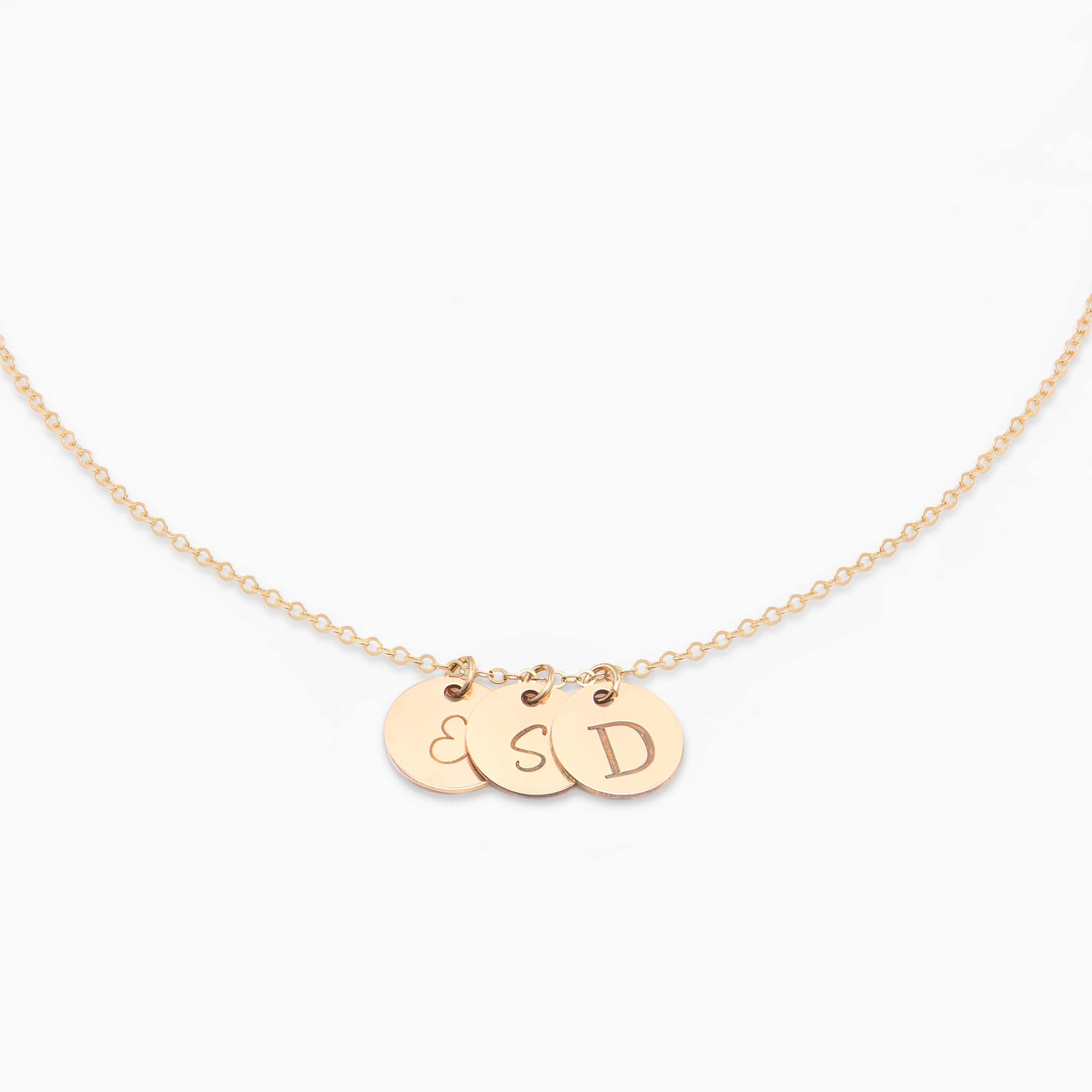 Letter Disc Necklace