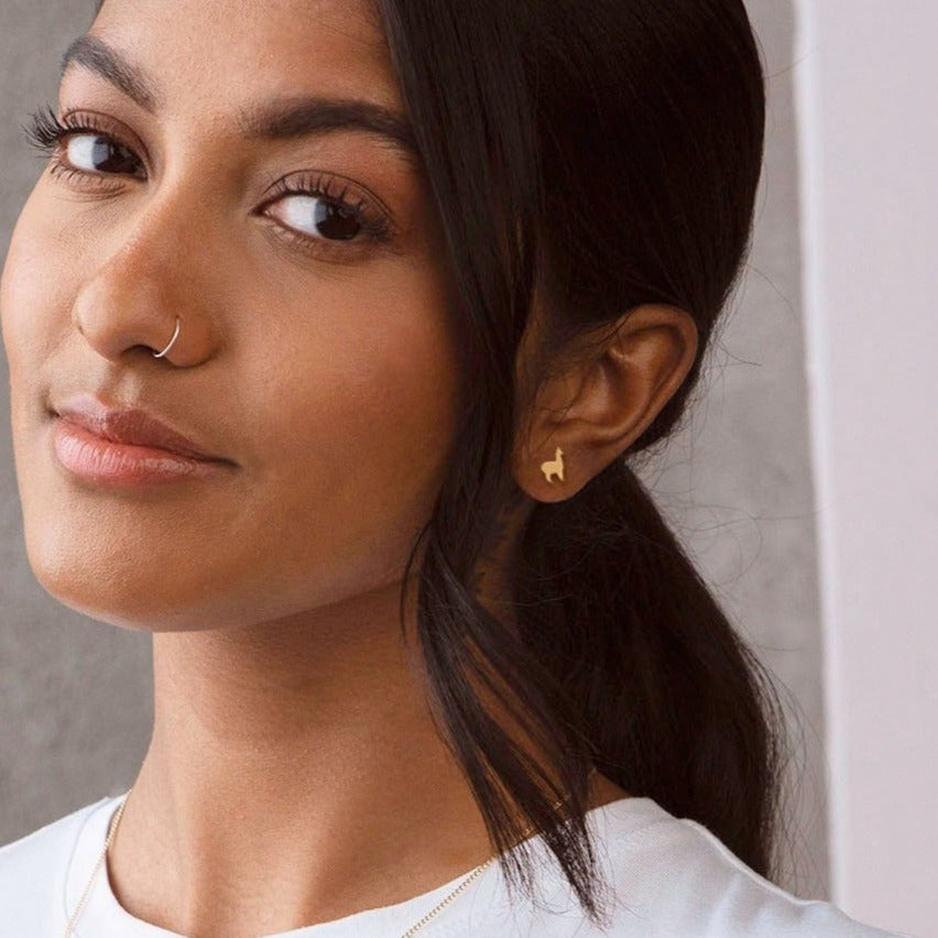 Llama Stud Earrings