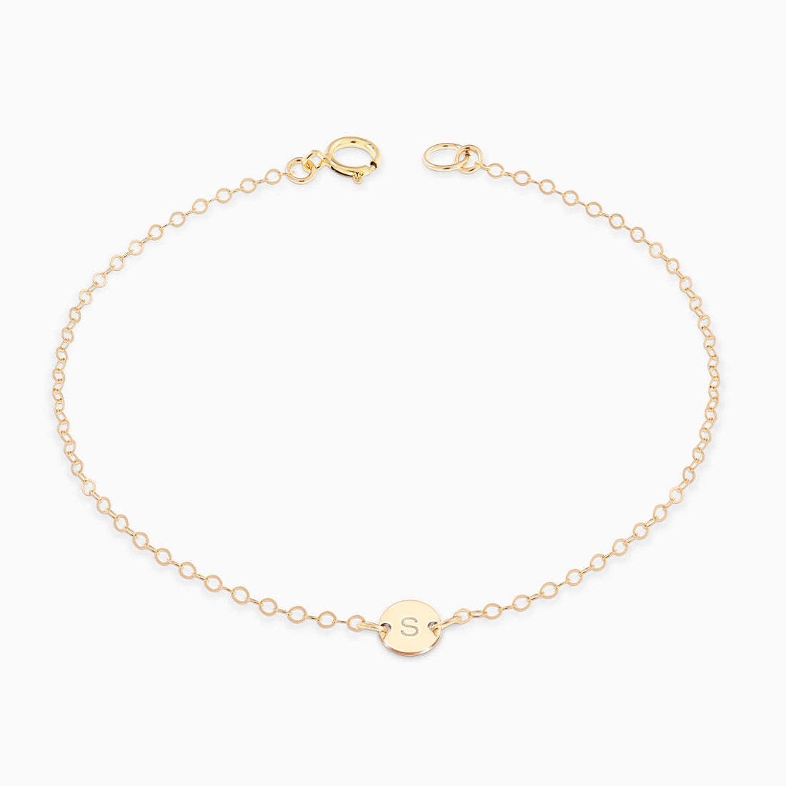 Initial Disc Bracelet