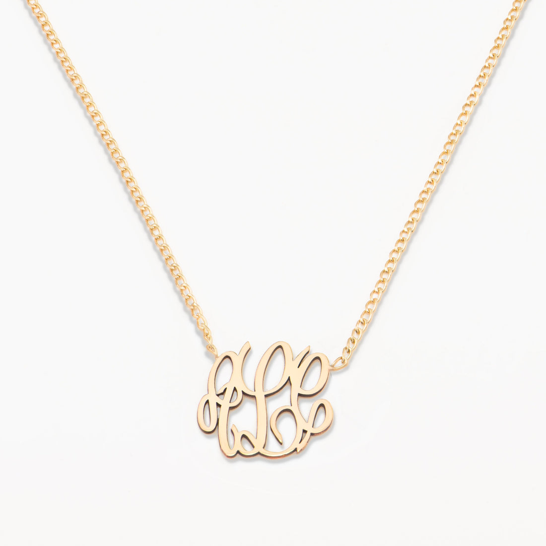 Script Monogram Pendant Necklace