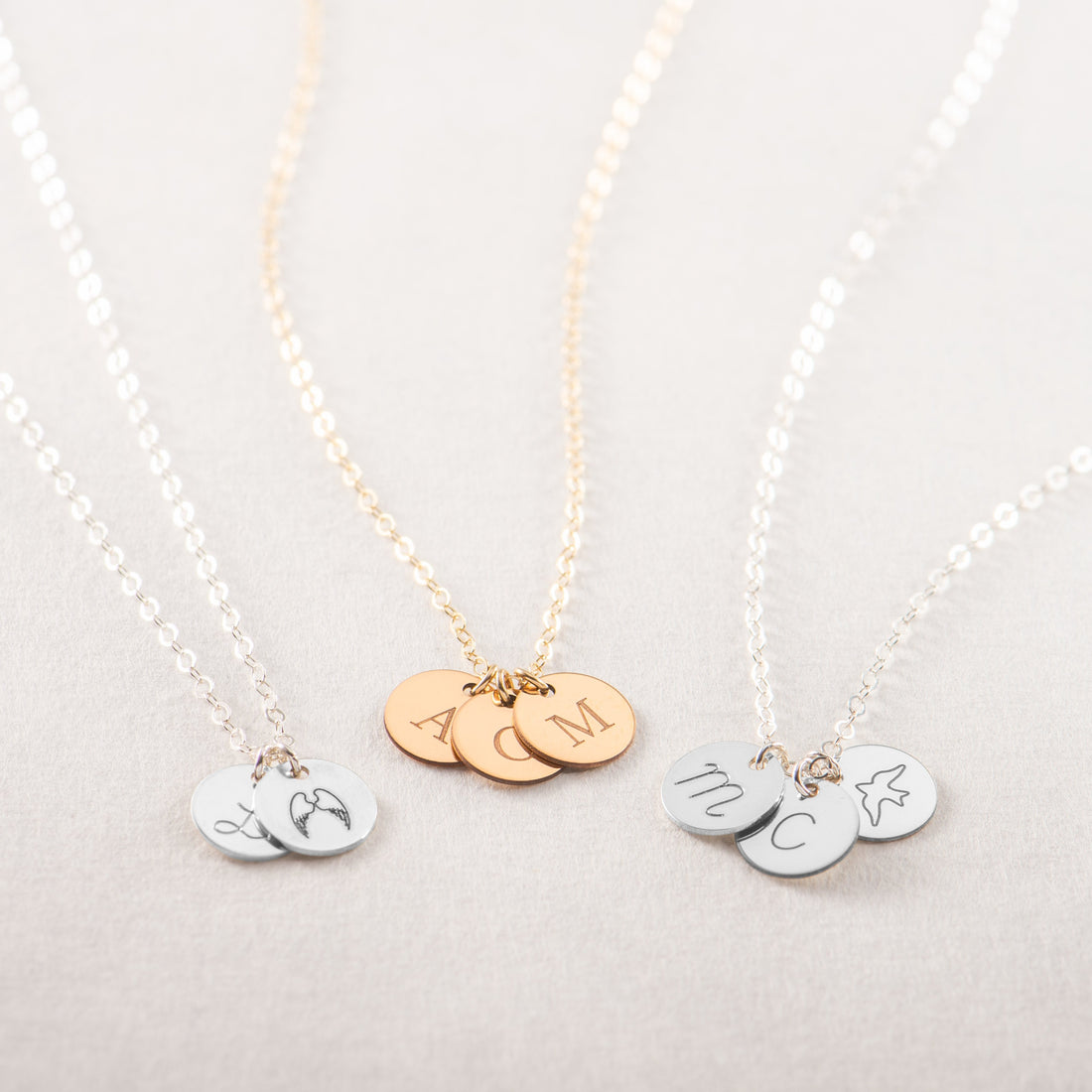 Letter Disc Necklace