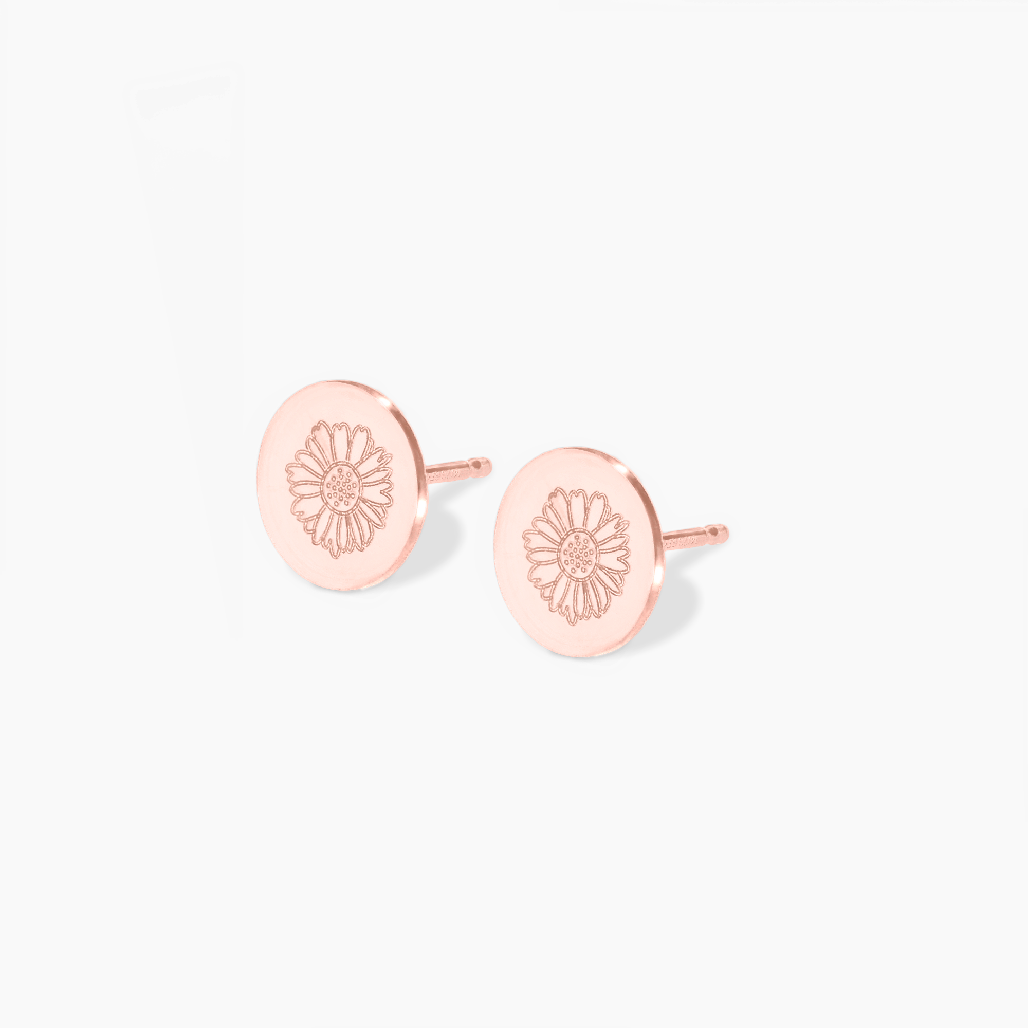 Birth Flower Disc Earring