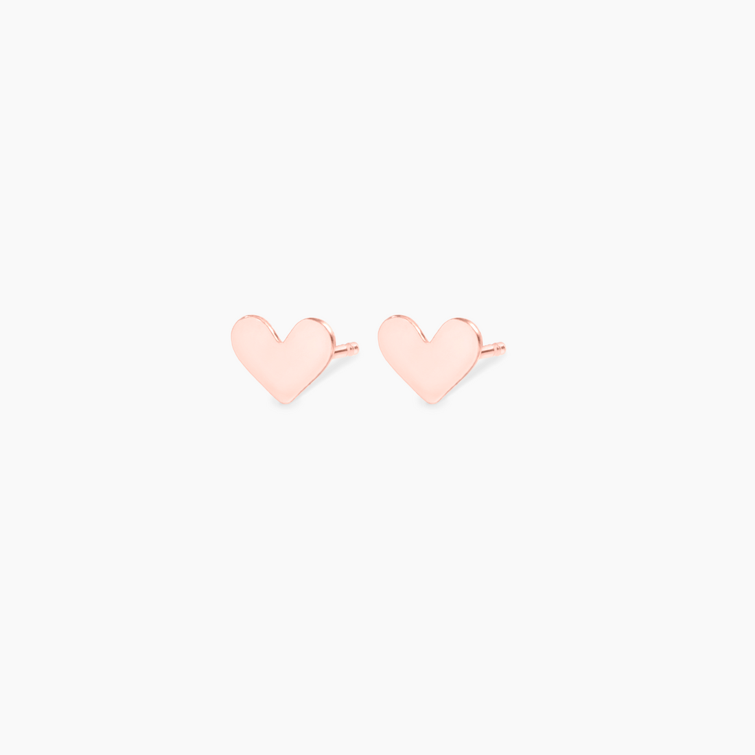 Gold Heart Stud Earrings