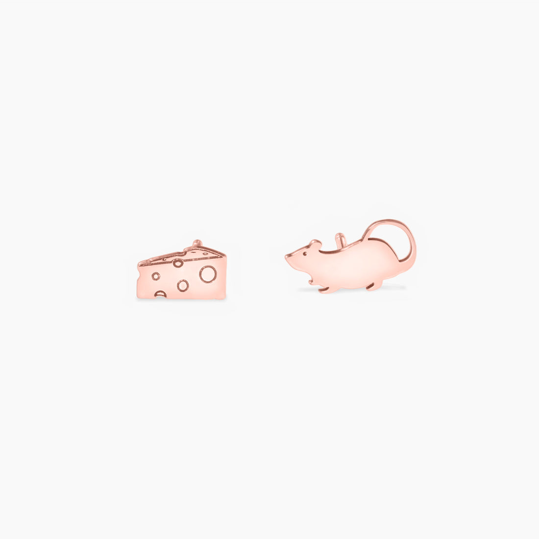 Mouse And Cheese Stud Earrings