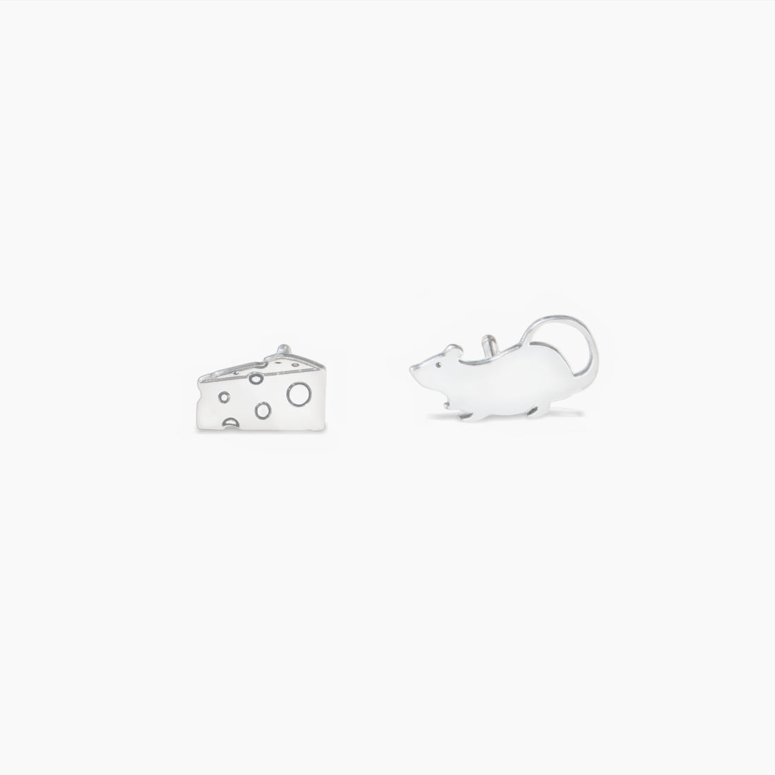 Mouse And Cheese Stud Earrings