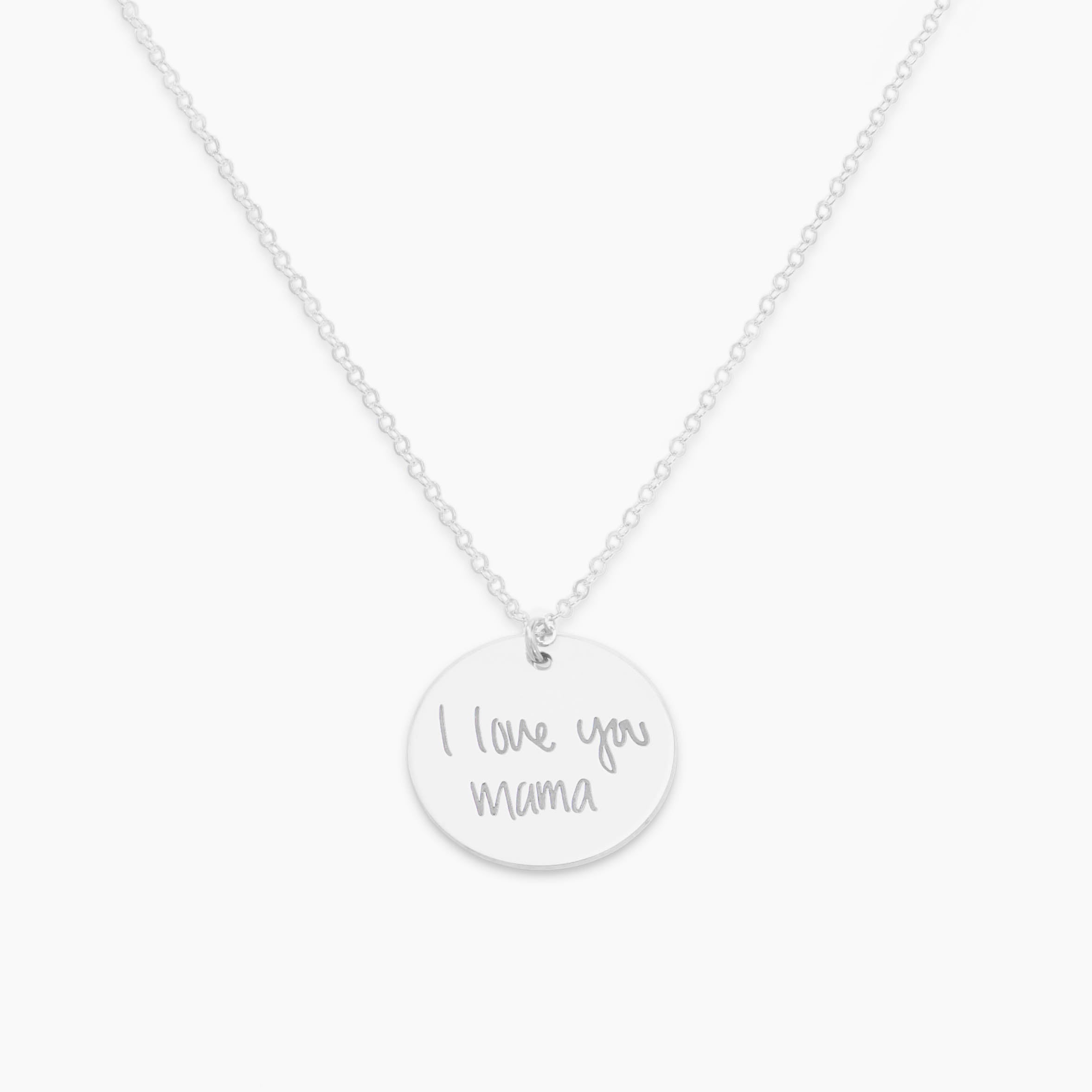 Handwritten Personalized Disc Necklace