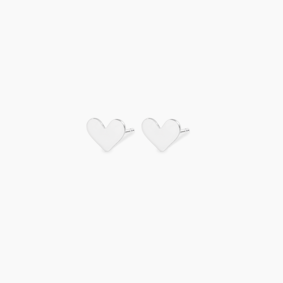 Gold Heart Stud Earrings