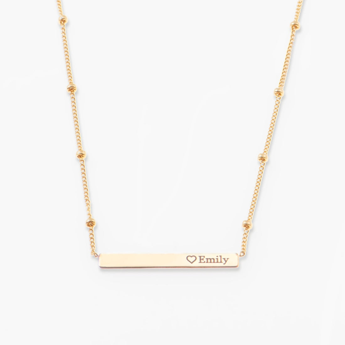 Personalized Bar Beady Necklace
