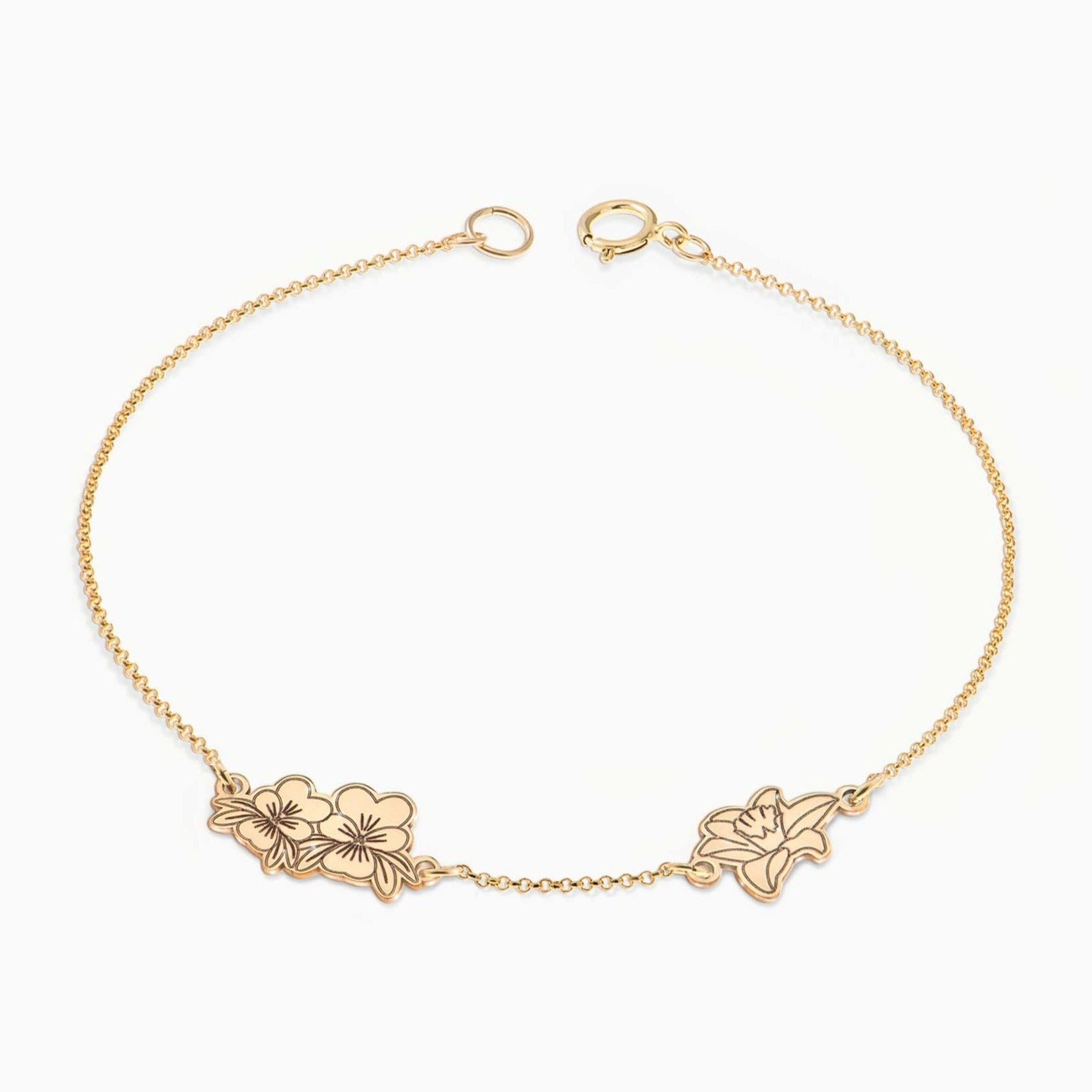Birth Month Flower Bracelet