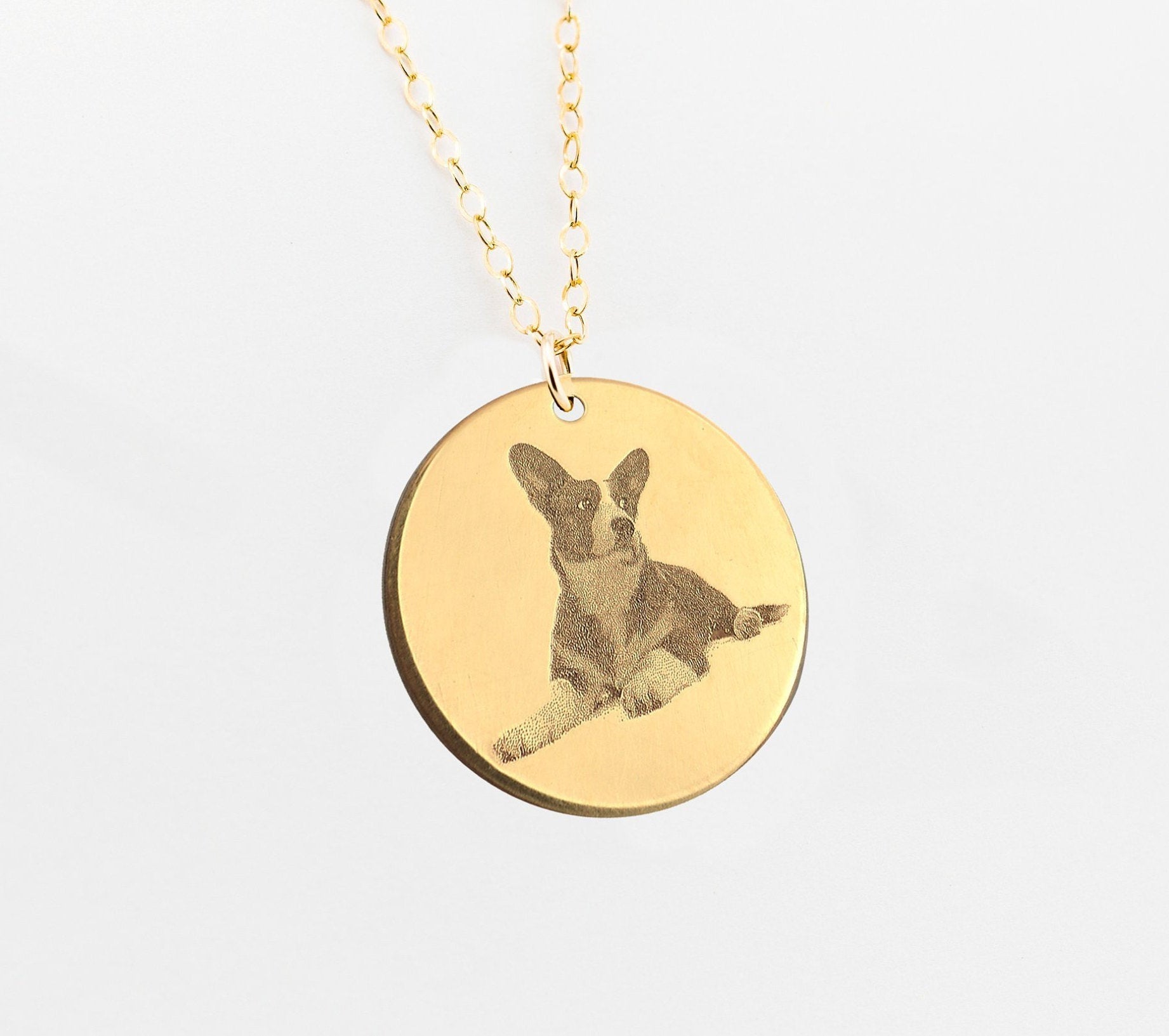 Dog Portrait Disc Necklace