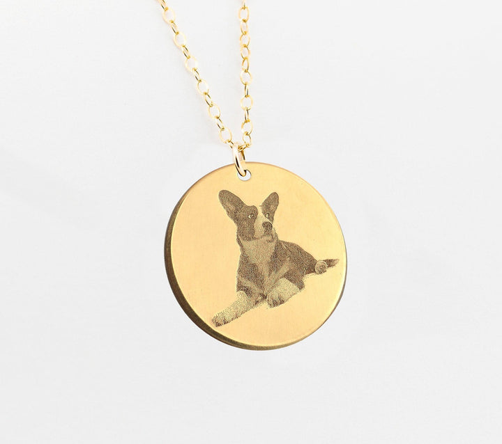 Dog Picture Laser Engraving Necklace