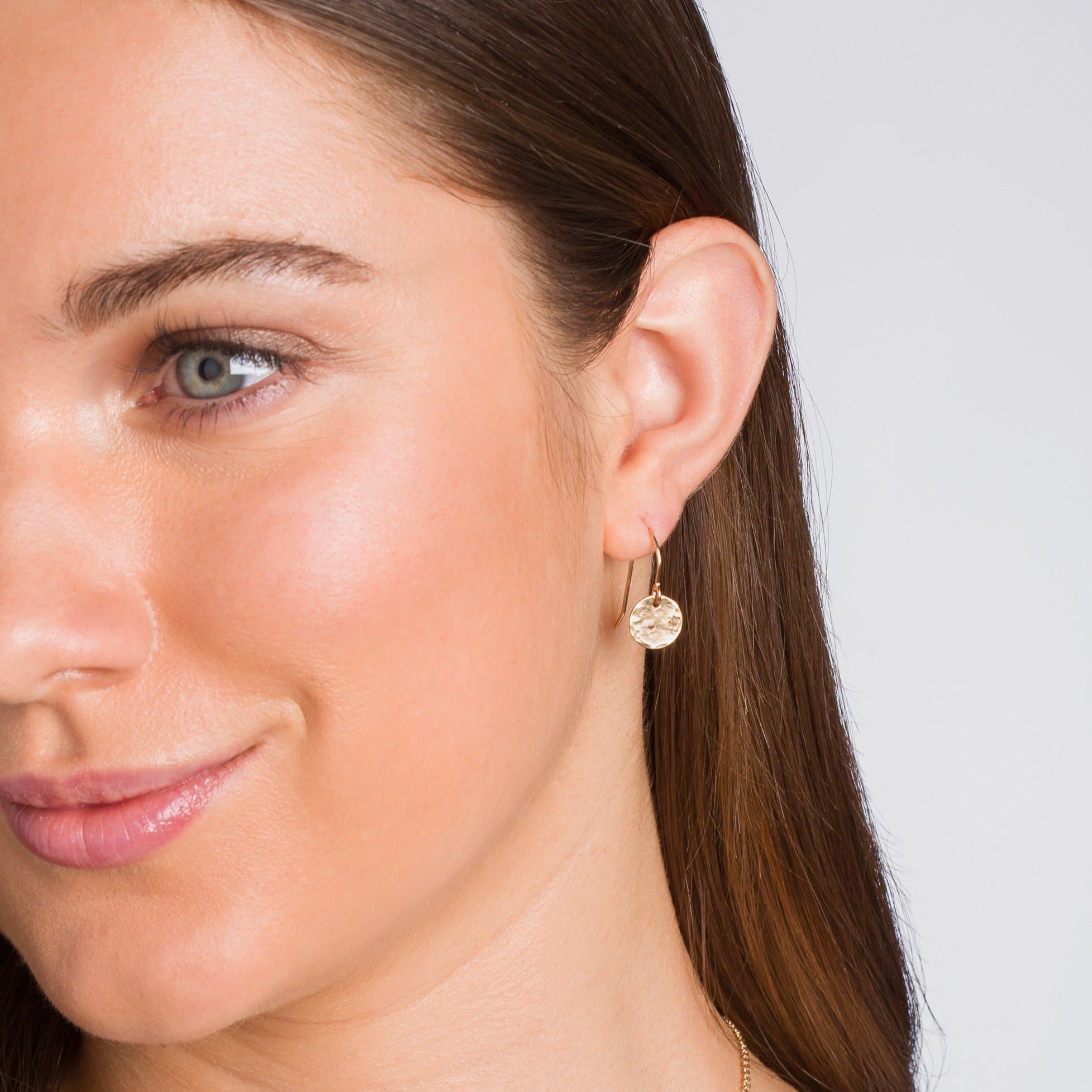 Disc Drop Earrings