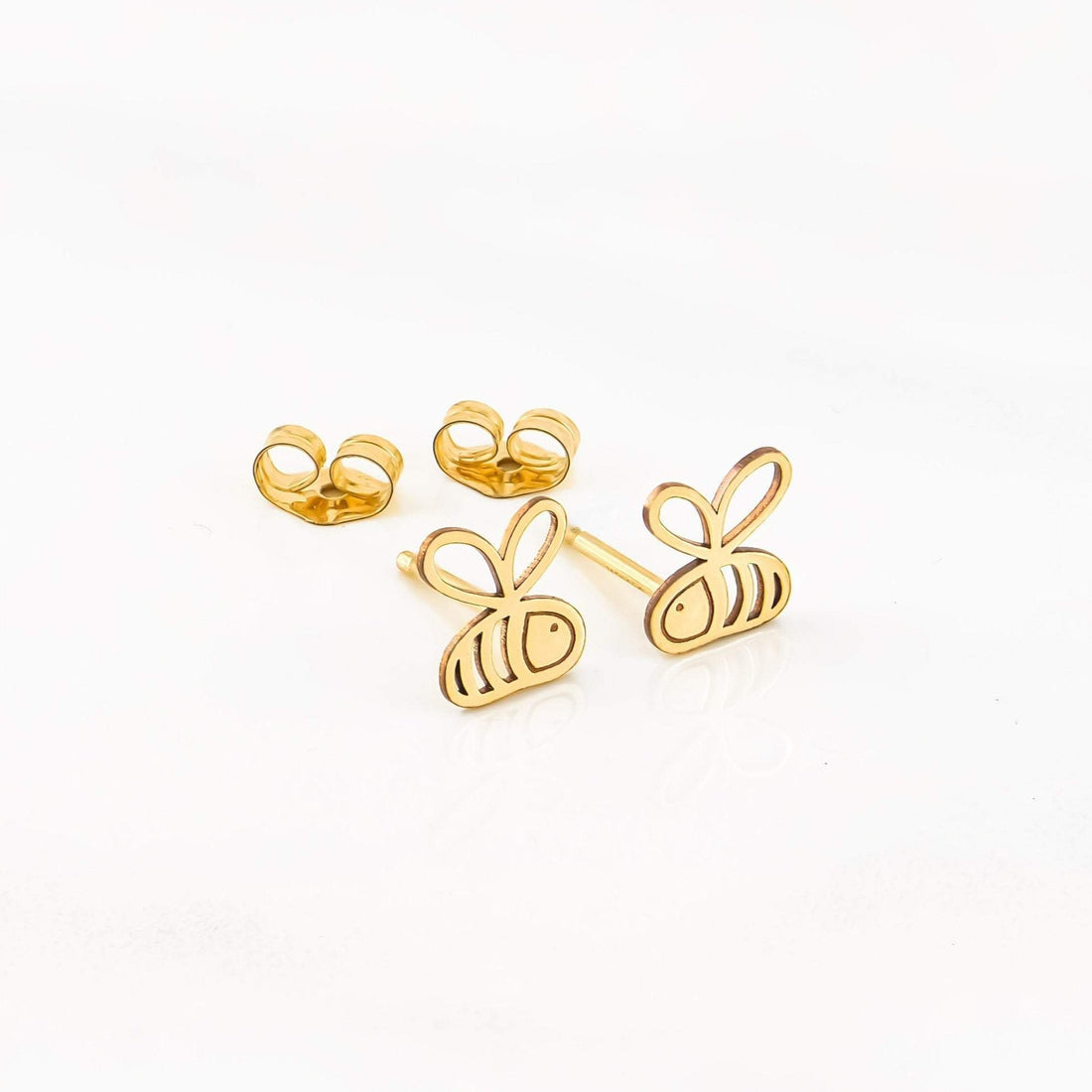 Bumble Bee Cutout Stud Earrings