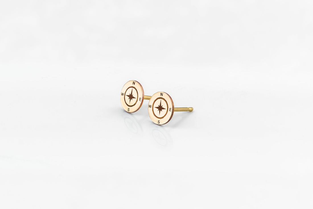 Compass Stud Earrings