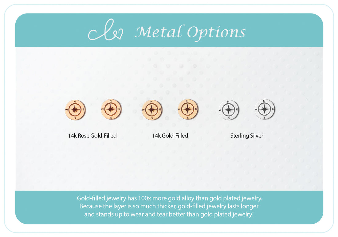 Compass Stud Earrings