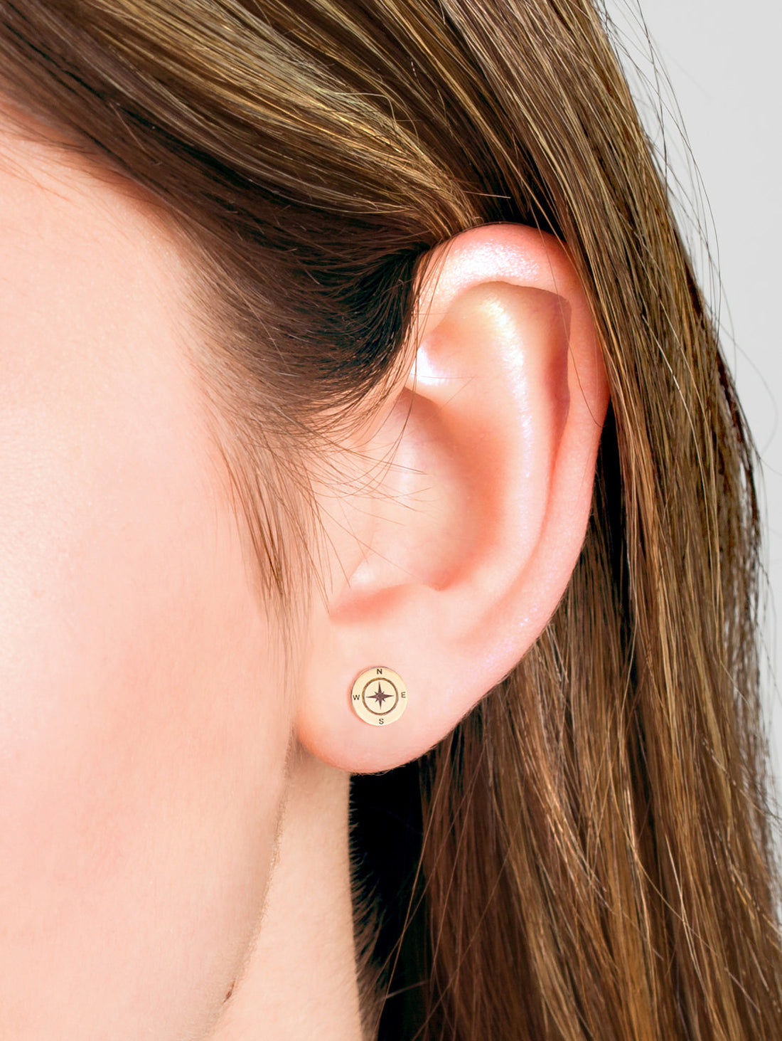 Compass Stud Earrings