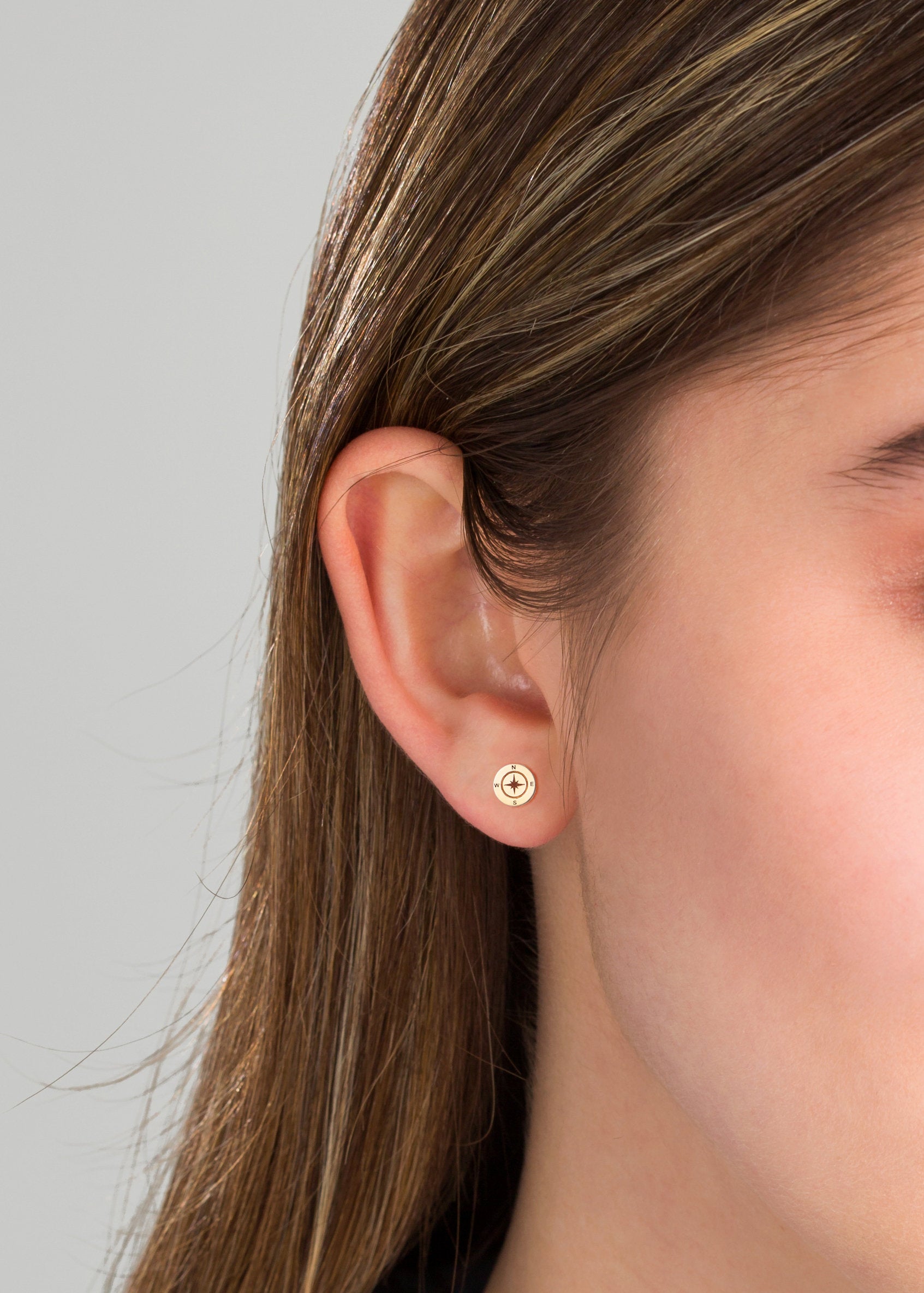 Compass Stud Earrings