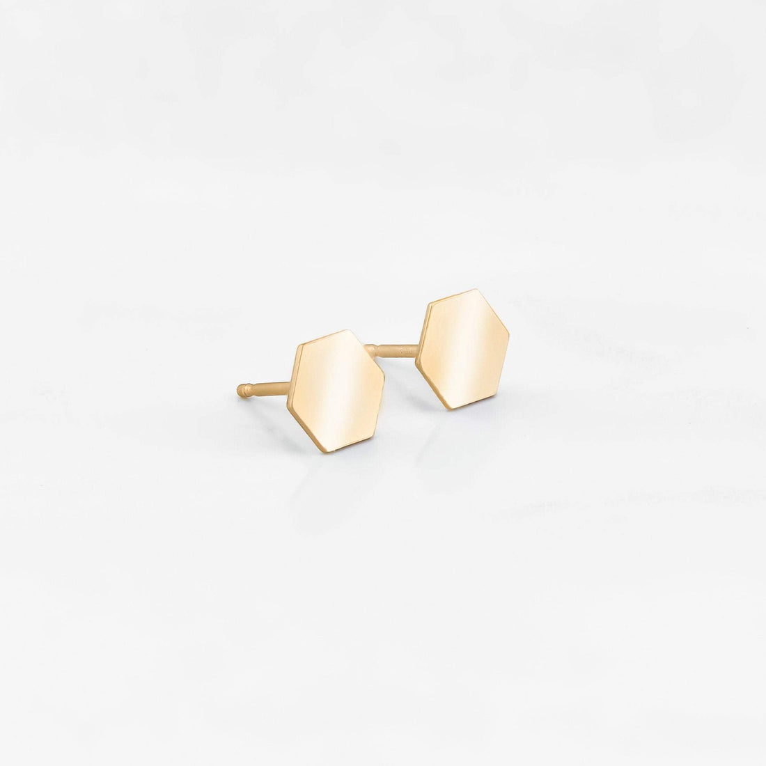 Hexagon Stud Earrings