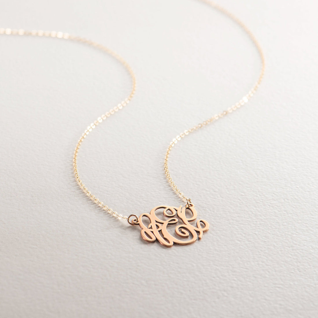 Script Monogram Pendant Necklace