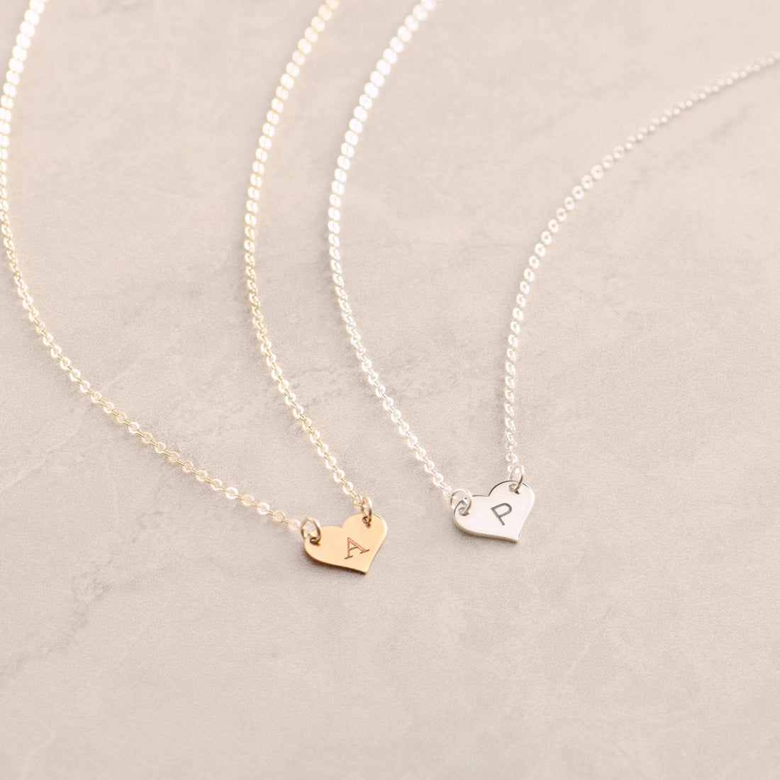 Heart Initial Necklace