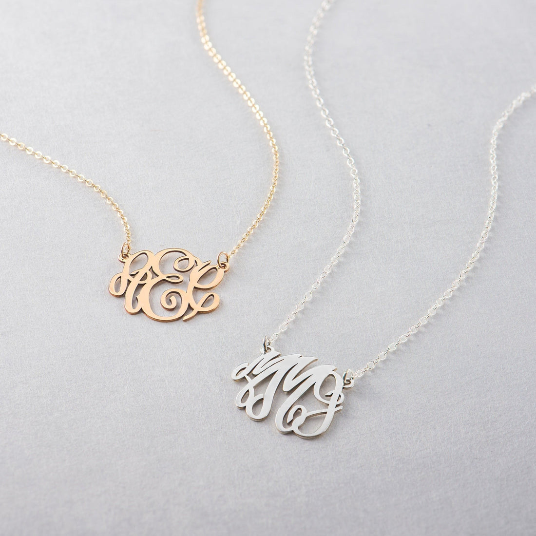 Script Monogram Pendant Necklace