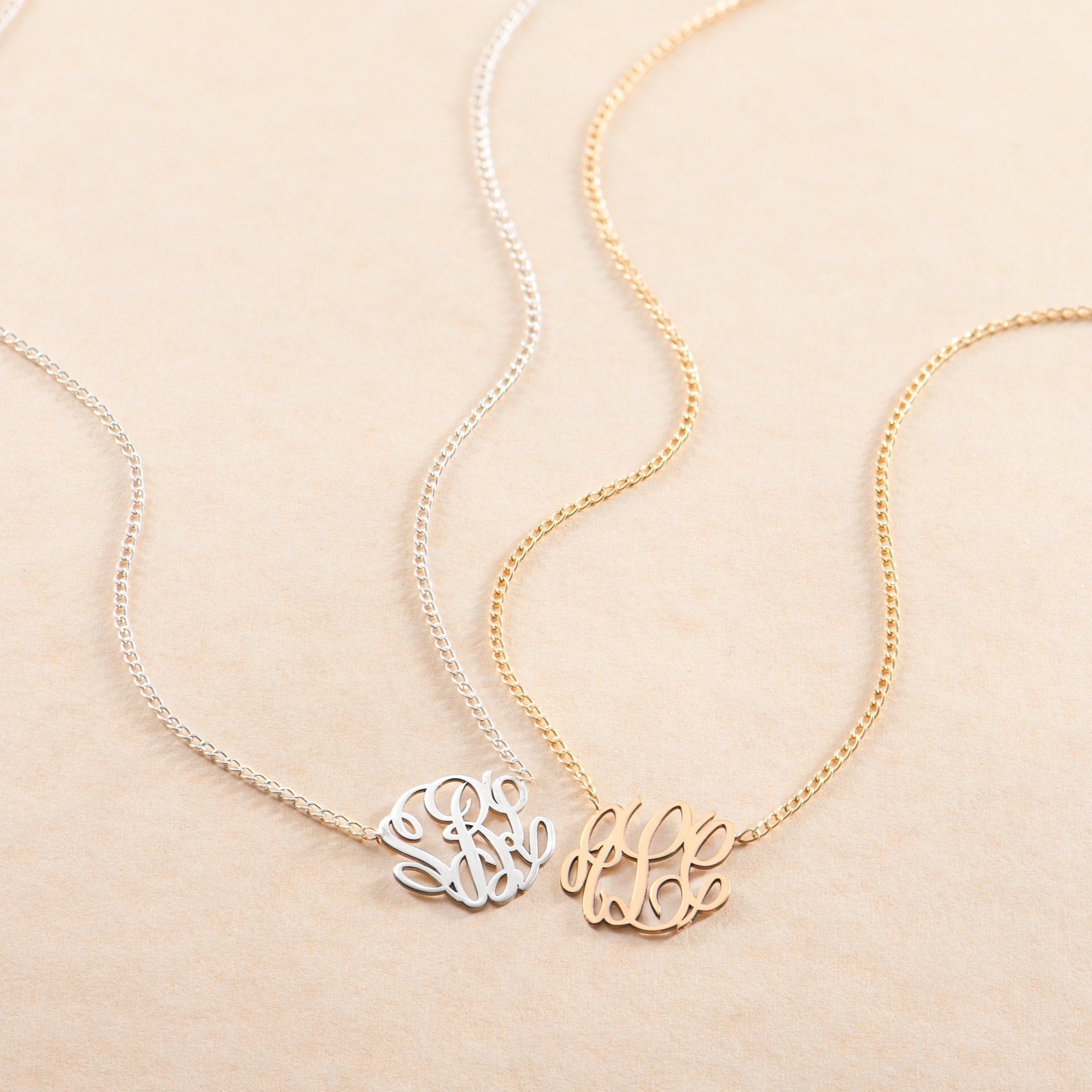 Script Monogram Pendant Necklace