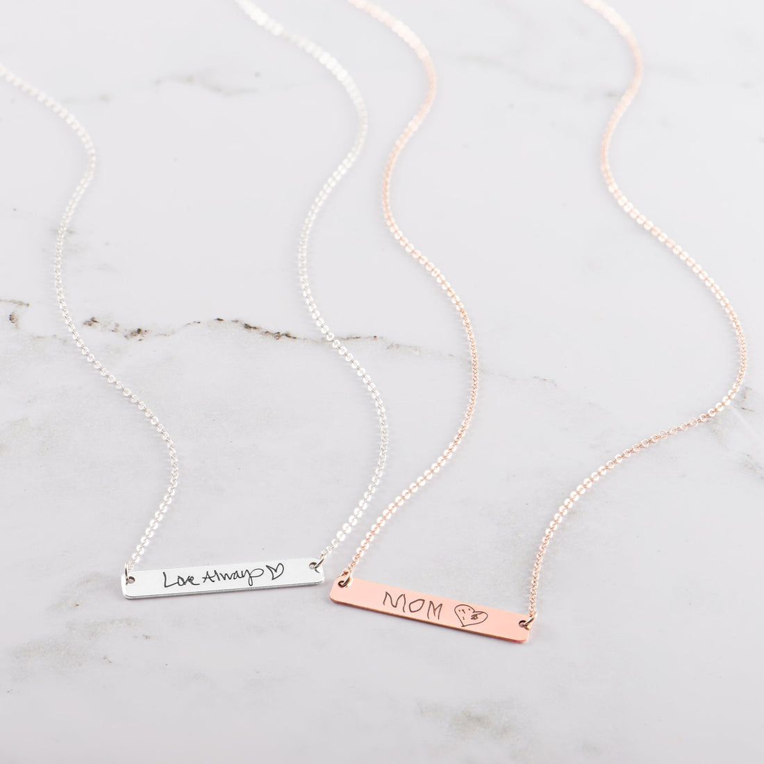 Your Handwritten Bar Gold Bar Necklace