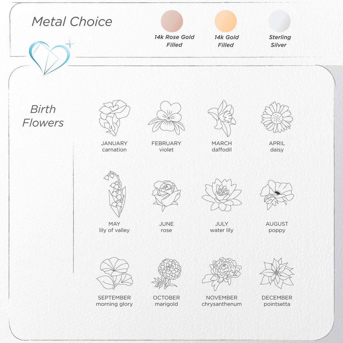 Birth Flower Earring