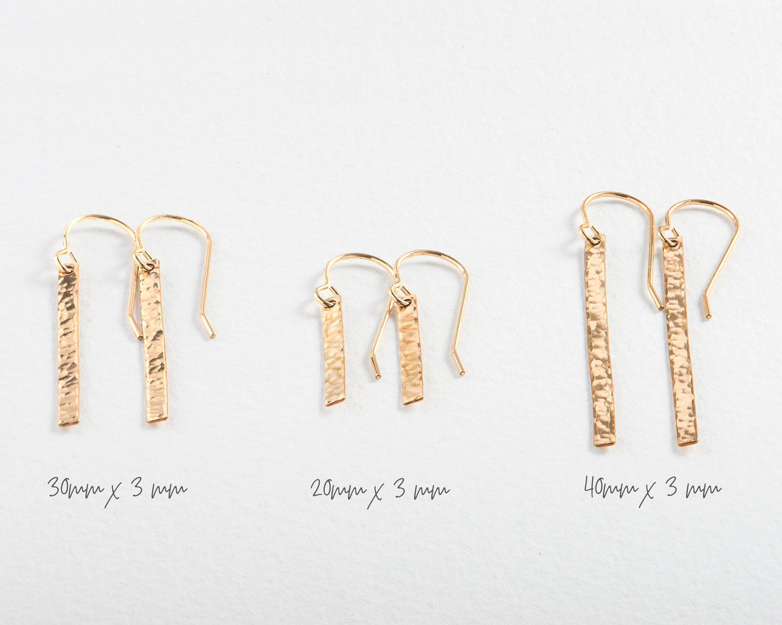 Hammered Bar Earrings
