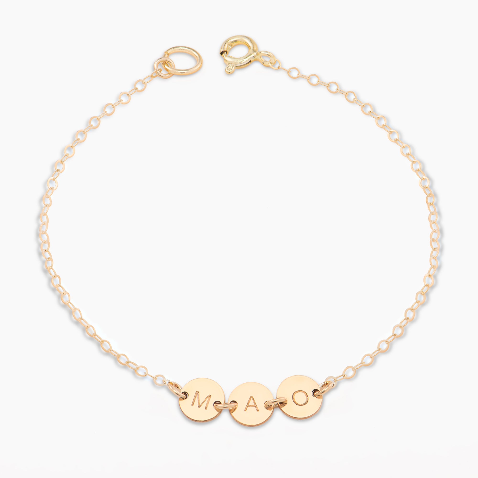 Personalized Mini Disc Bracelet