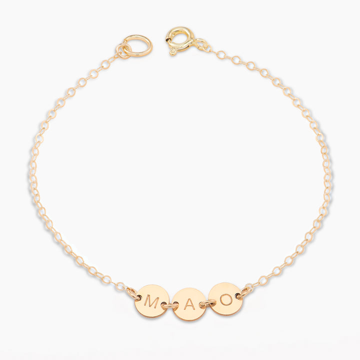 Personalized Mini Disc Bracelet