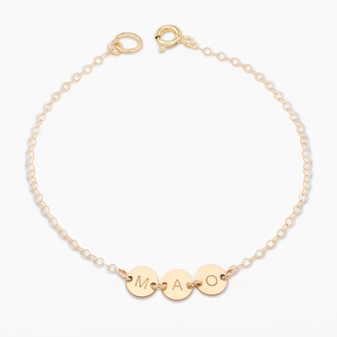 Initial Disc Bracelet