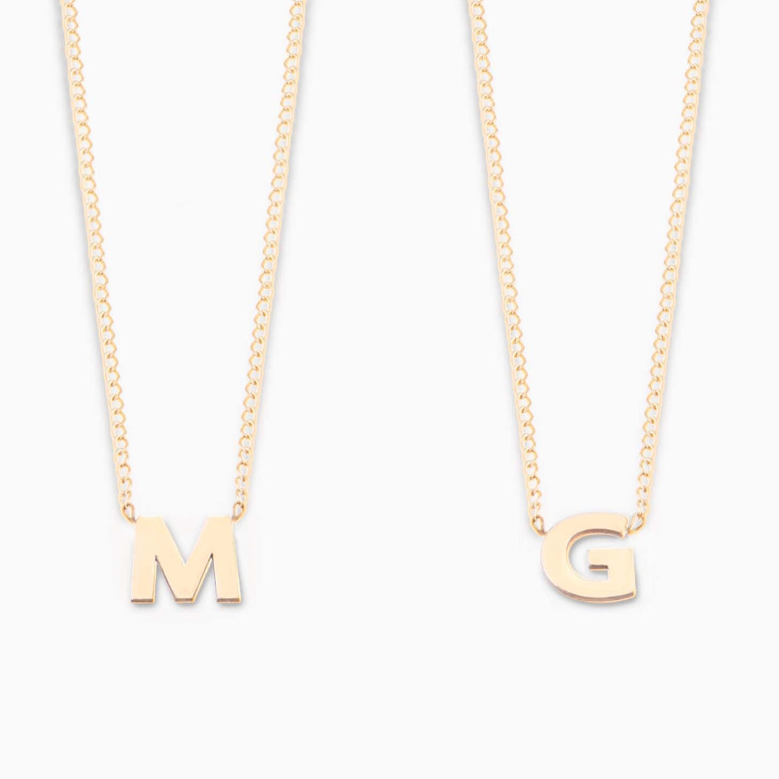 Gold Initial Pendant Necklace