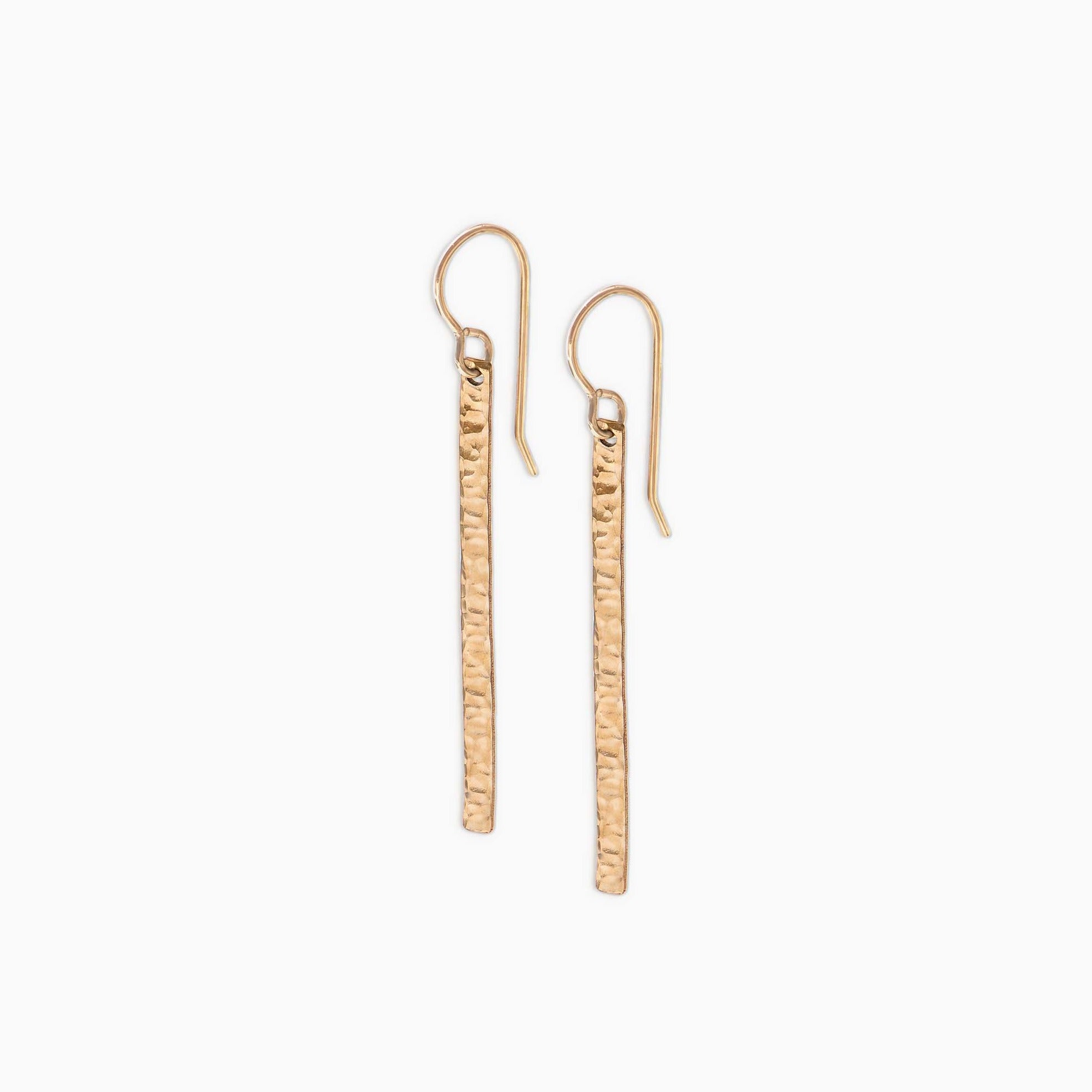 Hammered Bar Earrings