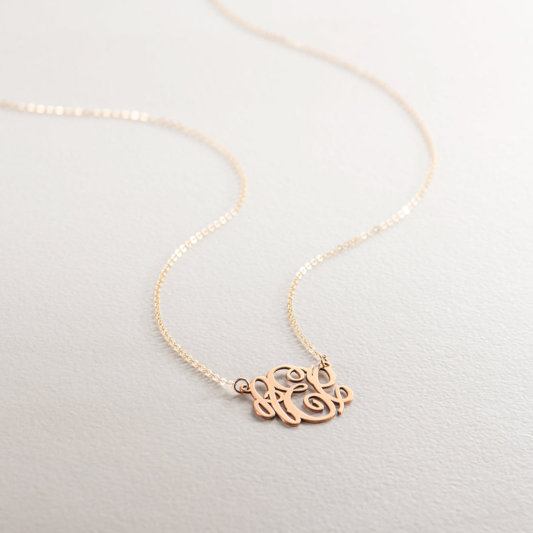 Script Monogram Initial Necklace
