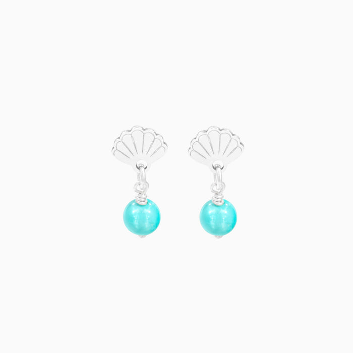 Shell with hanging Bead Earring