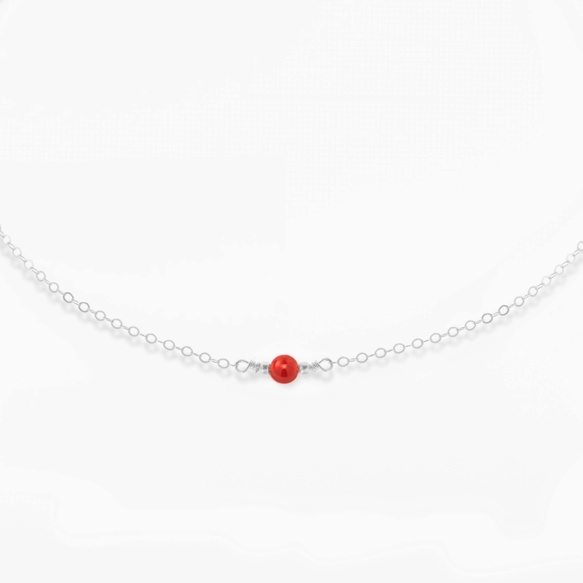 Single Gemstone Beads Necklace