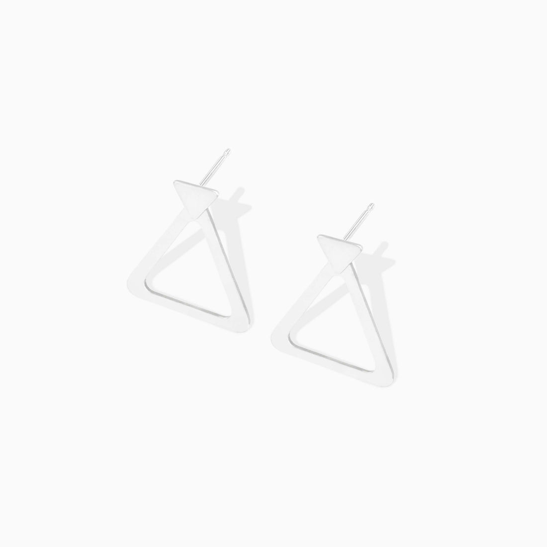 Open Triangle Stud Earrings