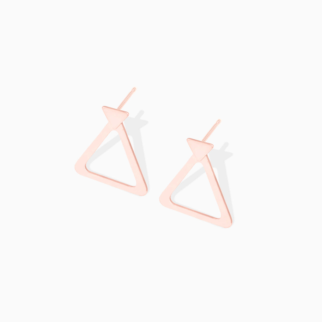Open Triangle Stud Earrings