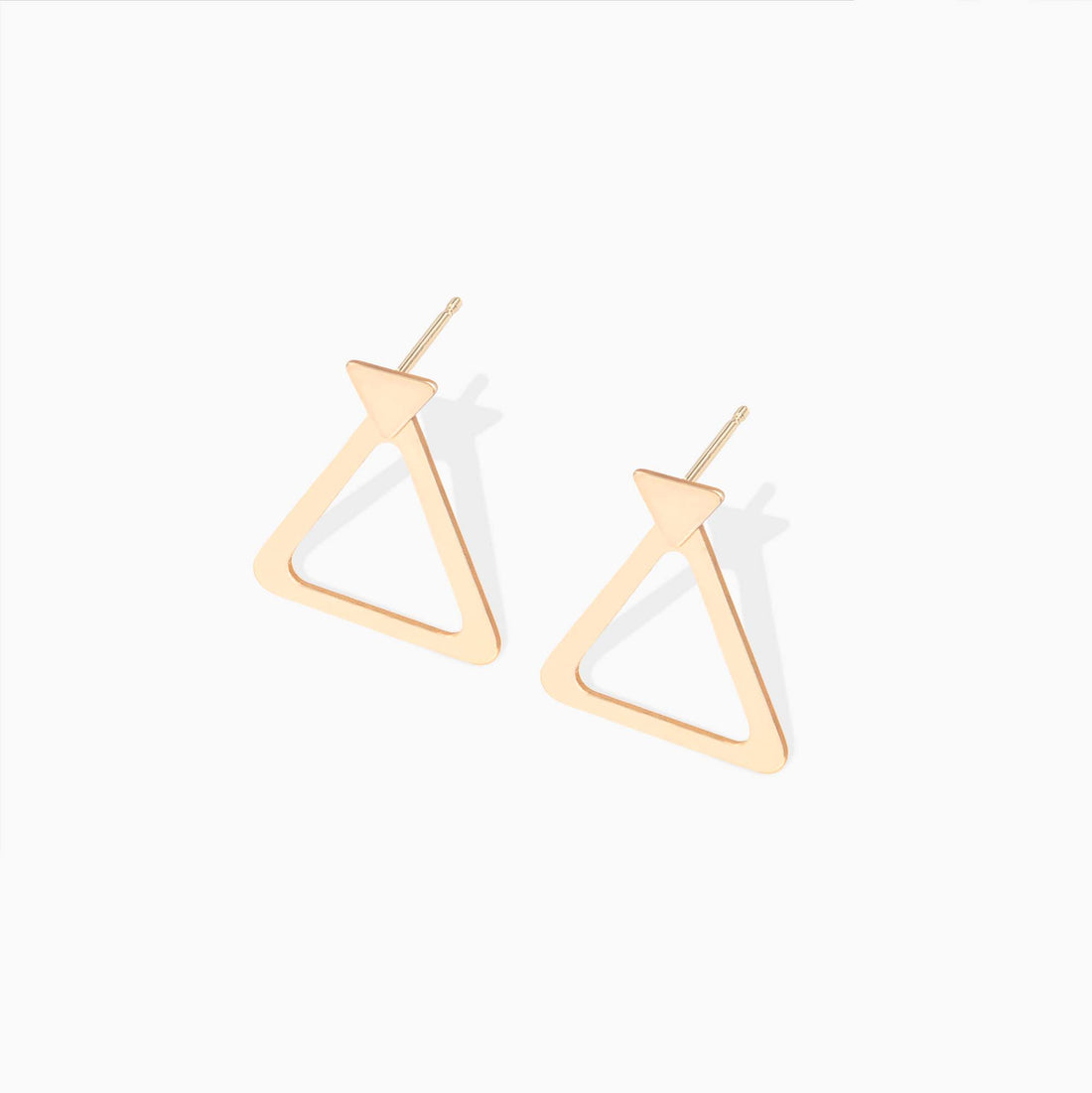 Open Triangle Stud Earrings